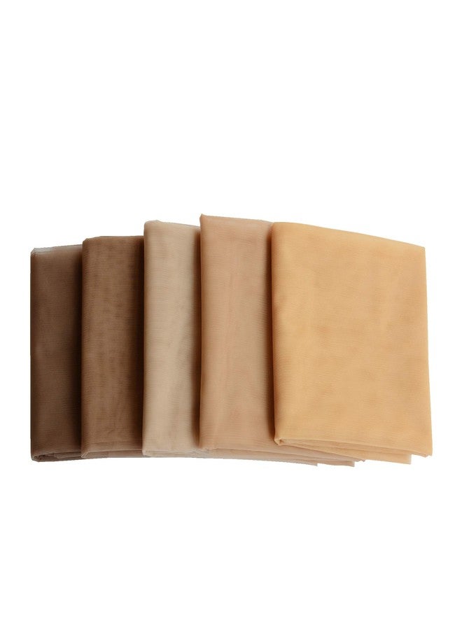 ياتشيو شبكة دانتيل سويسرية من YANTAISIYU بطول ربع ياردة لصنع الشعر المستعار وأغطية الشعر المستعار، أو مادة لصنع الشعر المستعار الدانتيل أو شبكة إغلاق الشعر الدانتيل (بني فاتح). - Image 4